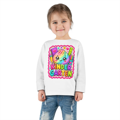 KinderGarten Cute Rainbow Character Toddler Long Sleeve Tee