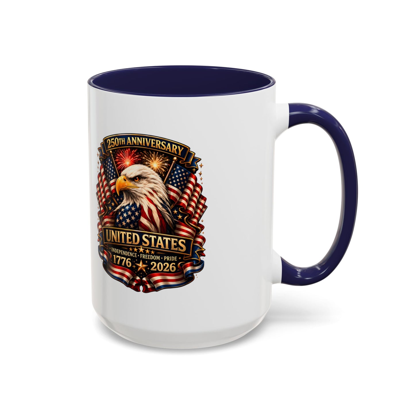 Patriotic Eagle Coffee Mug - United States 250th Anniversary 1776-2026