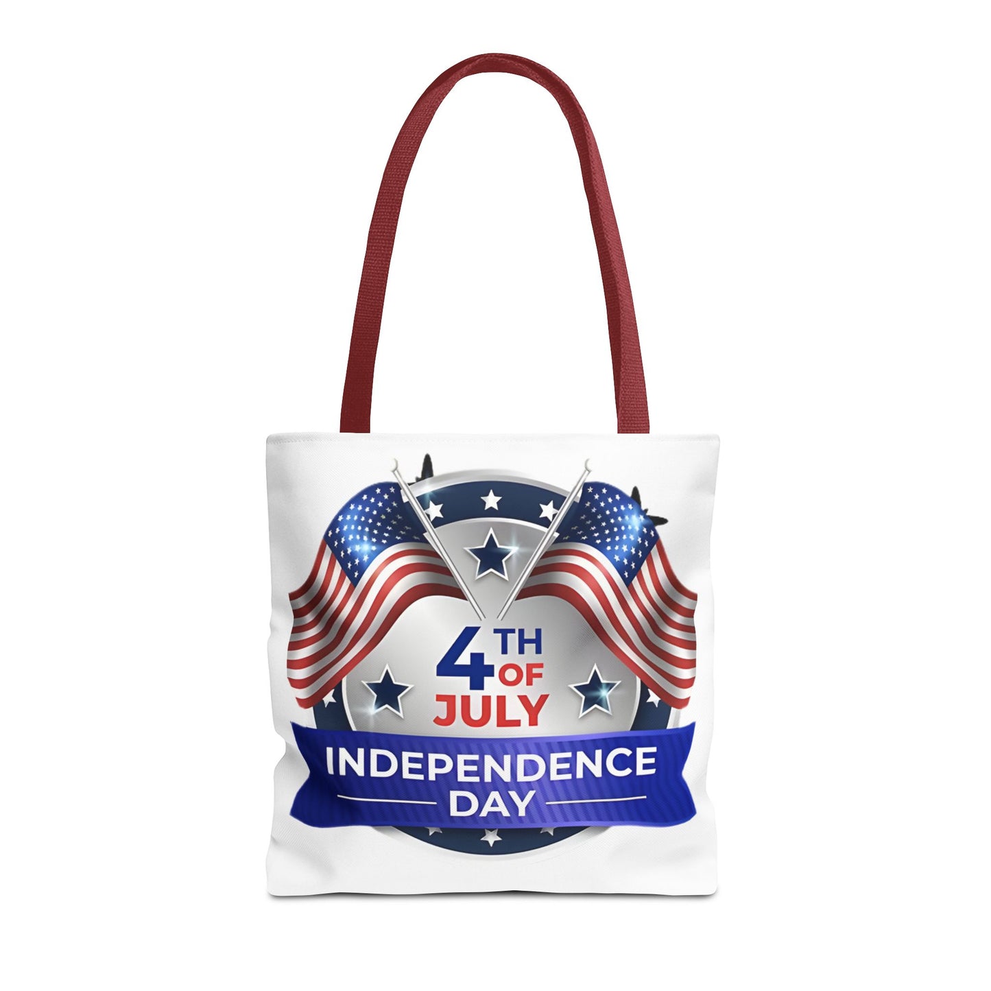 Independence Day Tote Bag — 4th of July American Flag Canvas Tote
