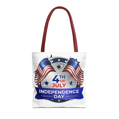 Independence Day Tote Bag — 4th of July American Flag Canvas Tote
