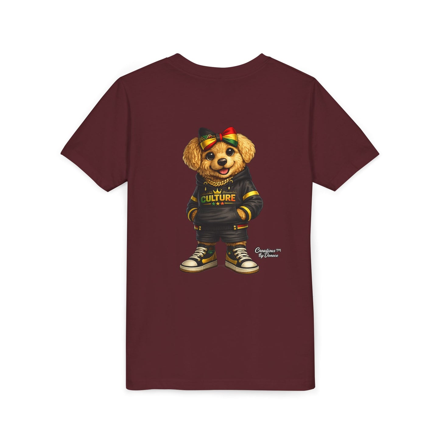 Youth Tee — Cute Rasta Bear "Culture" Graphic Kids T-Shirt
