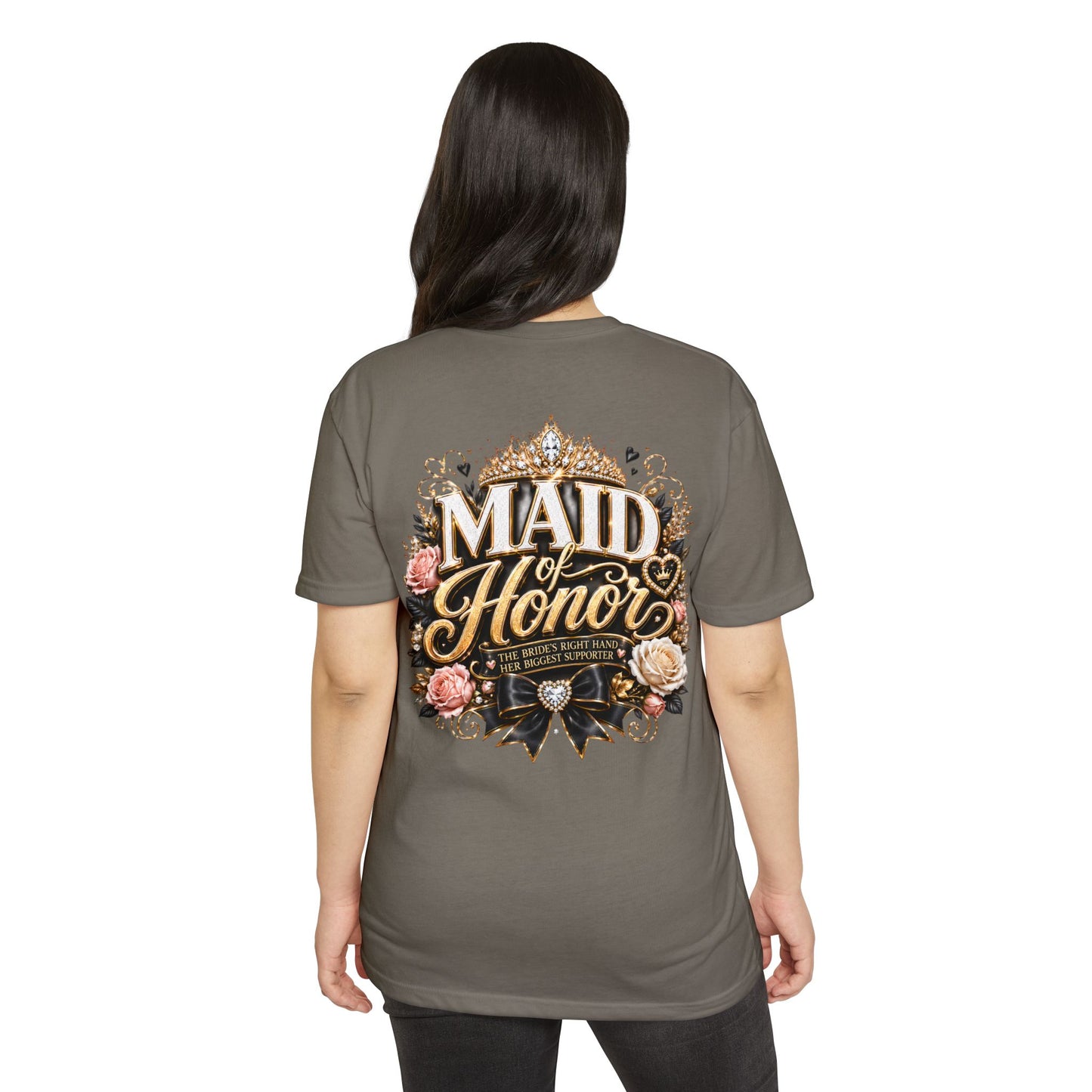 Maid of Honor T-Shirt — Floral Bridal Party Tee