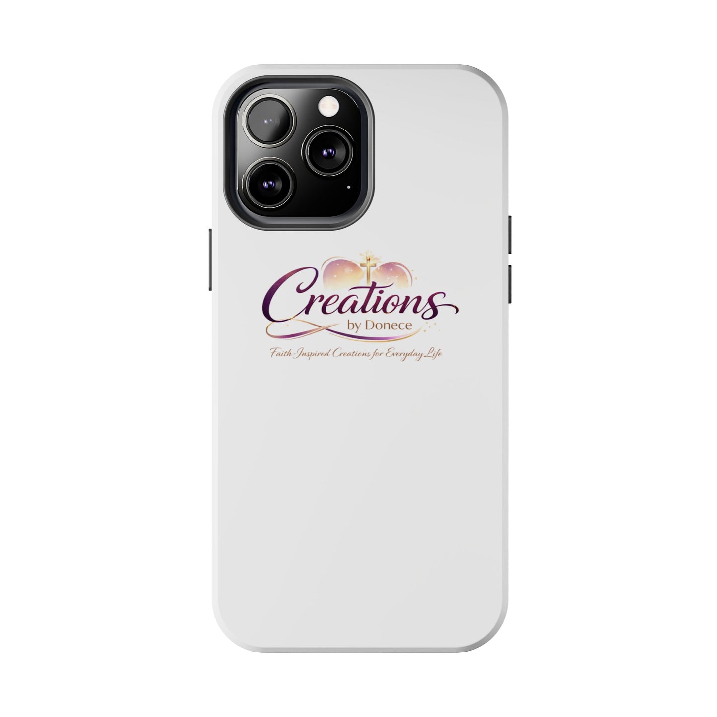 Creations by Donece Soft-Touch Tough Phone Case — Faith-Inspired Logo Protective Cover