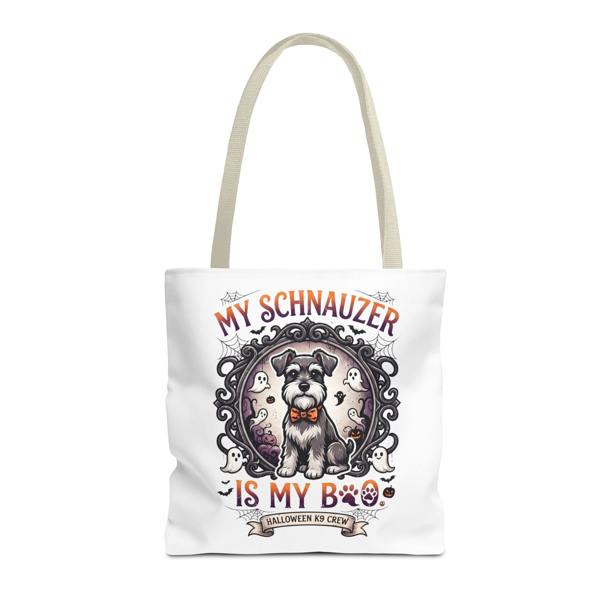 Halloween Schnauzer Tote Bag - "My Schnauzer Is My Boo" Cute Dog Halloween Gift