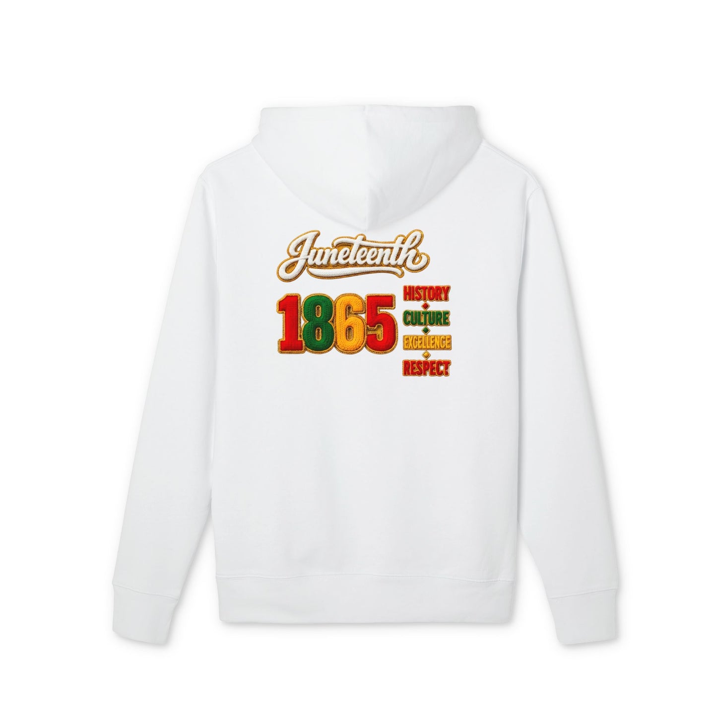 Juneteenth 1865 Hoodie — History, Courage, Resilience, Respect Pullover