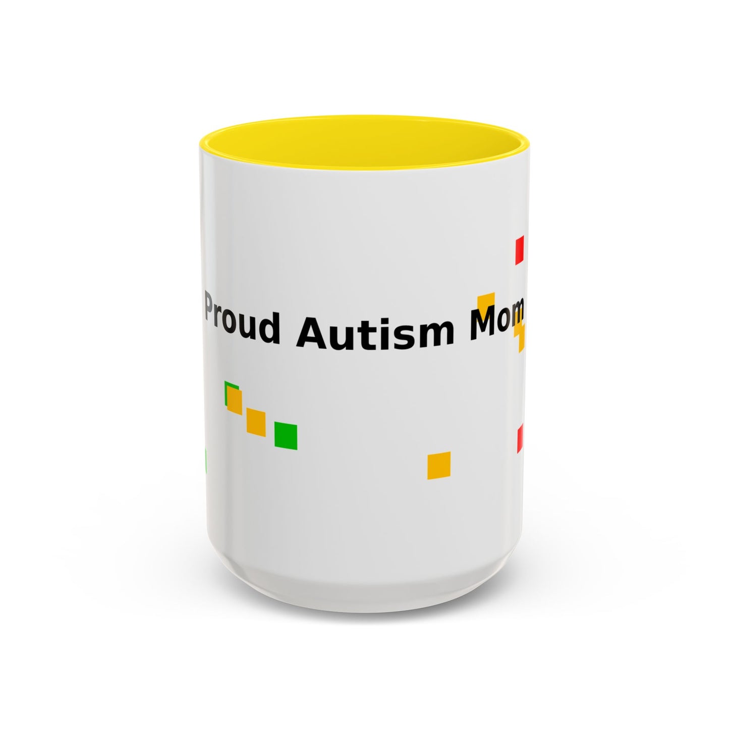 Autism Proud Mom Accent Coffee Mug – 11/15oz Color Accent
