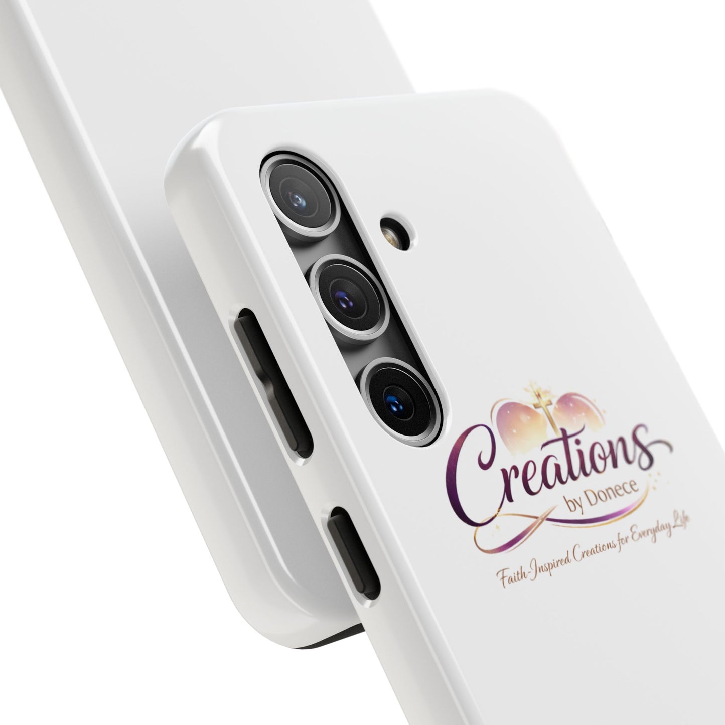 Creations by Donece Soft-Touch Tough Phone Case — Faith-Inspired Logo Protective Cover