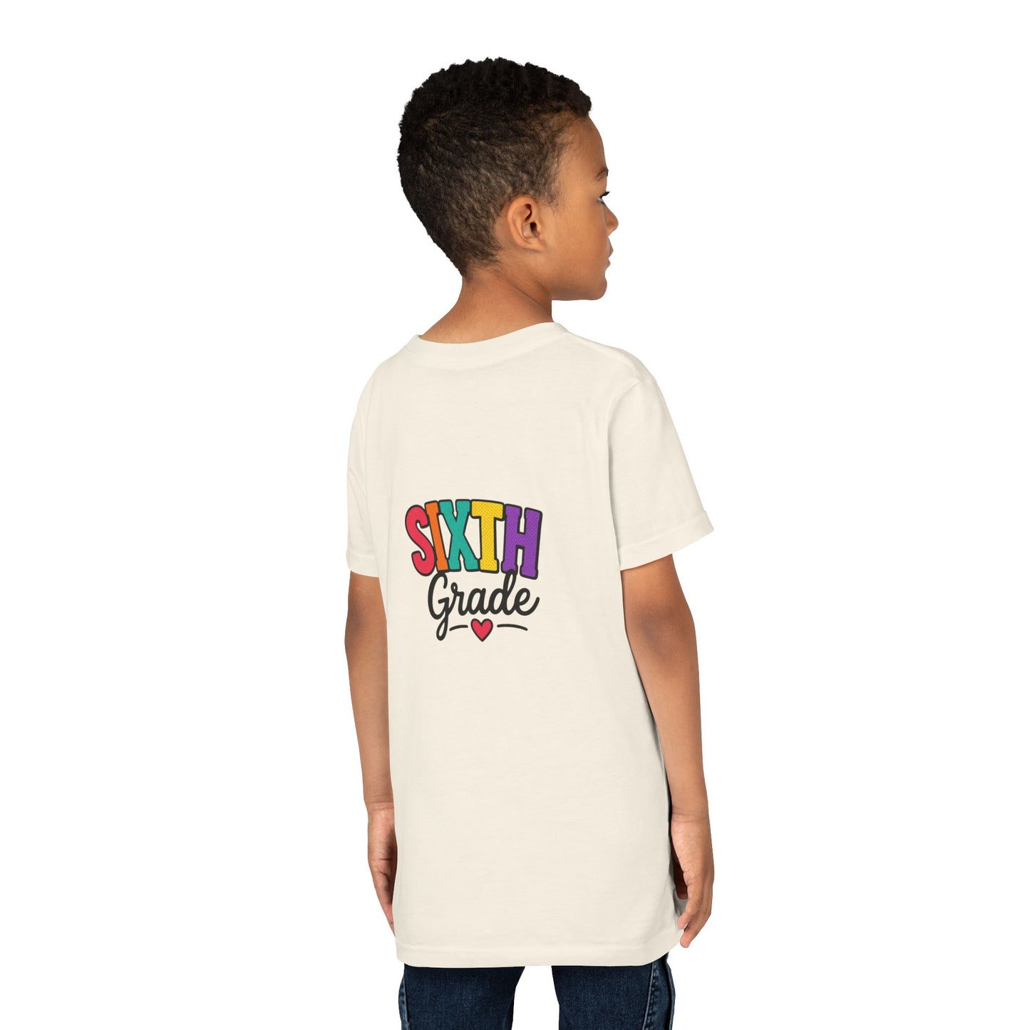 Sixth Grade Youth Tee – Colorful Back to School Shirt