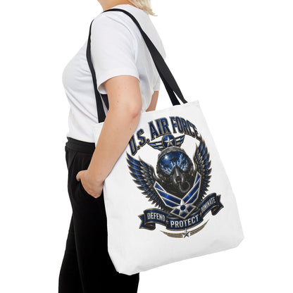 U.S. Air Force Emblem Tote Bag — Military Wings & Skull Design