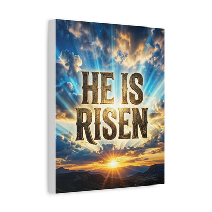 He Is Risen Matte Canvas Wall Art