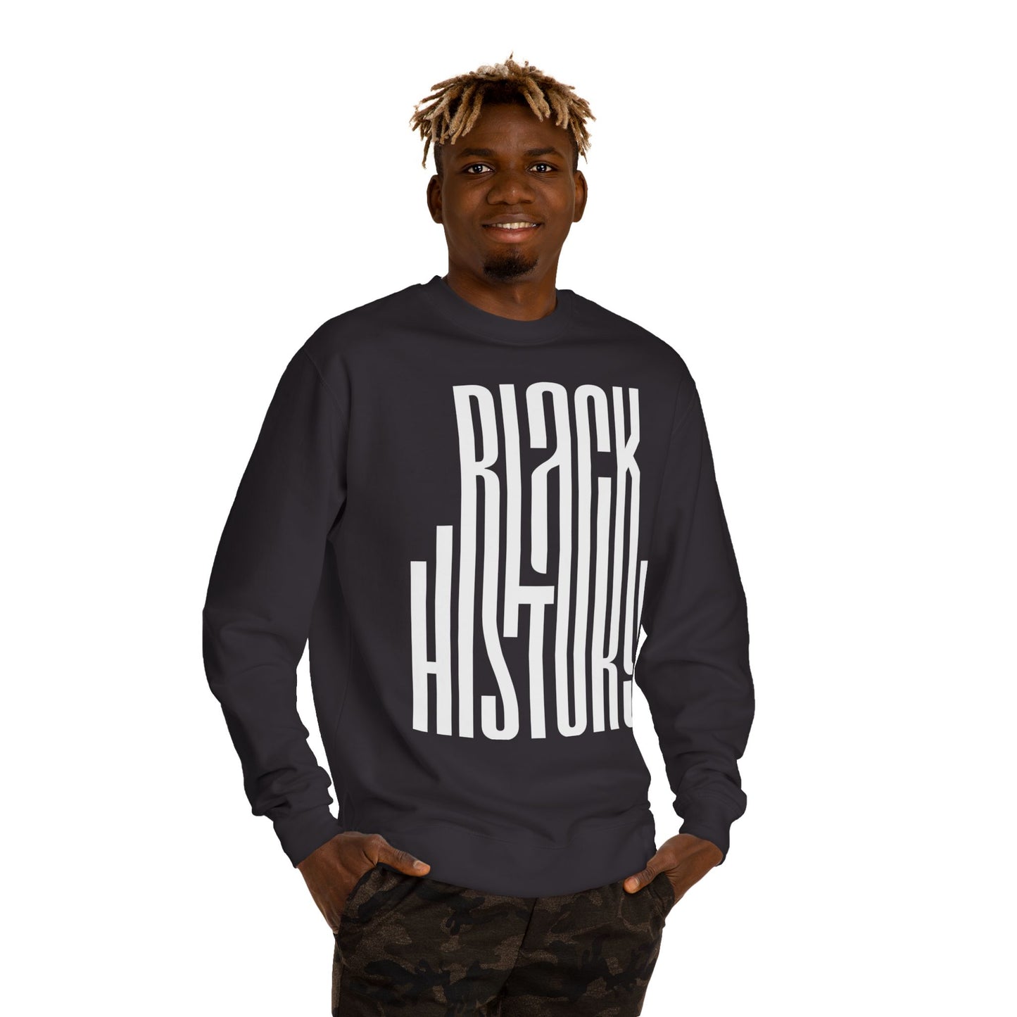 Black History Sweatshirt — Bold Retro Typography Crewneck