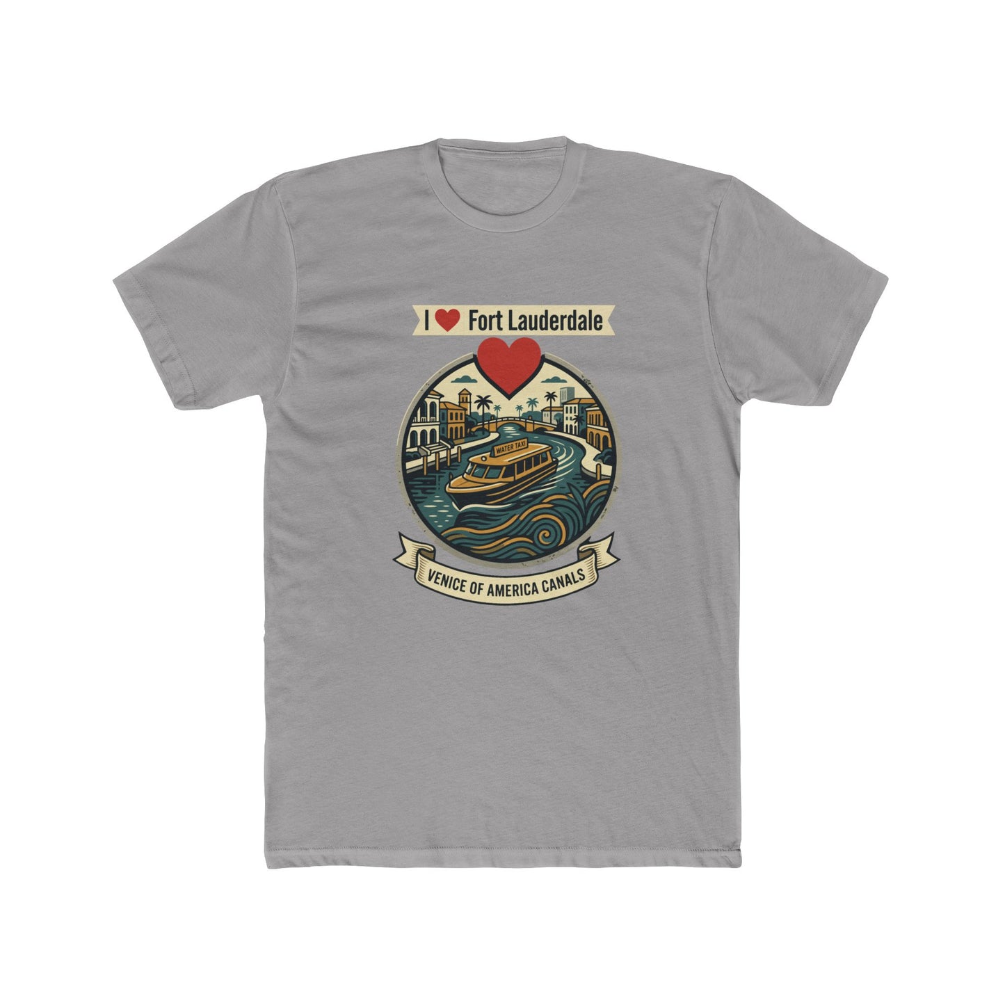 I Heart Fort Lauderdale Canals T‑Shirt — Venice of America Boat Graphic Tee