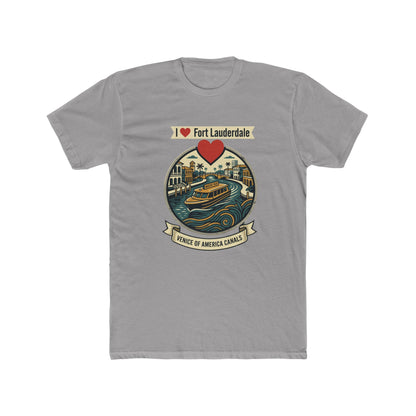 I Heart Fort Lauderdale Canals T‑Shirt — Venice of America Boat Graphic Tee