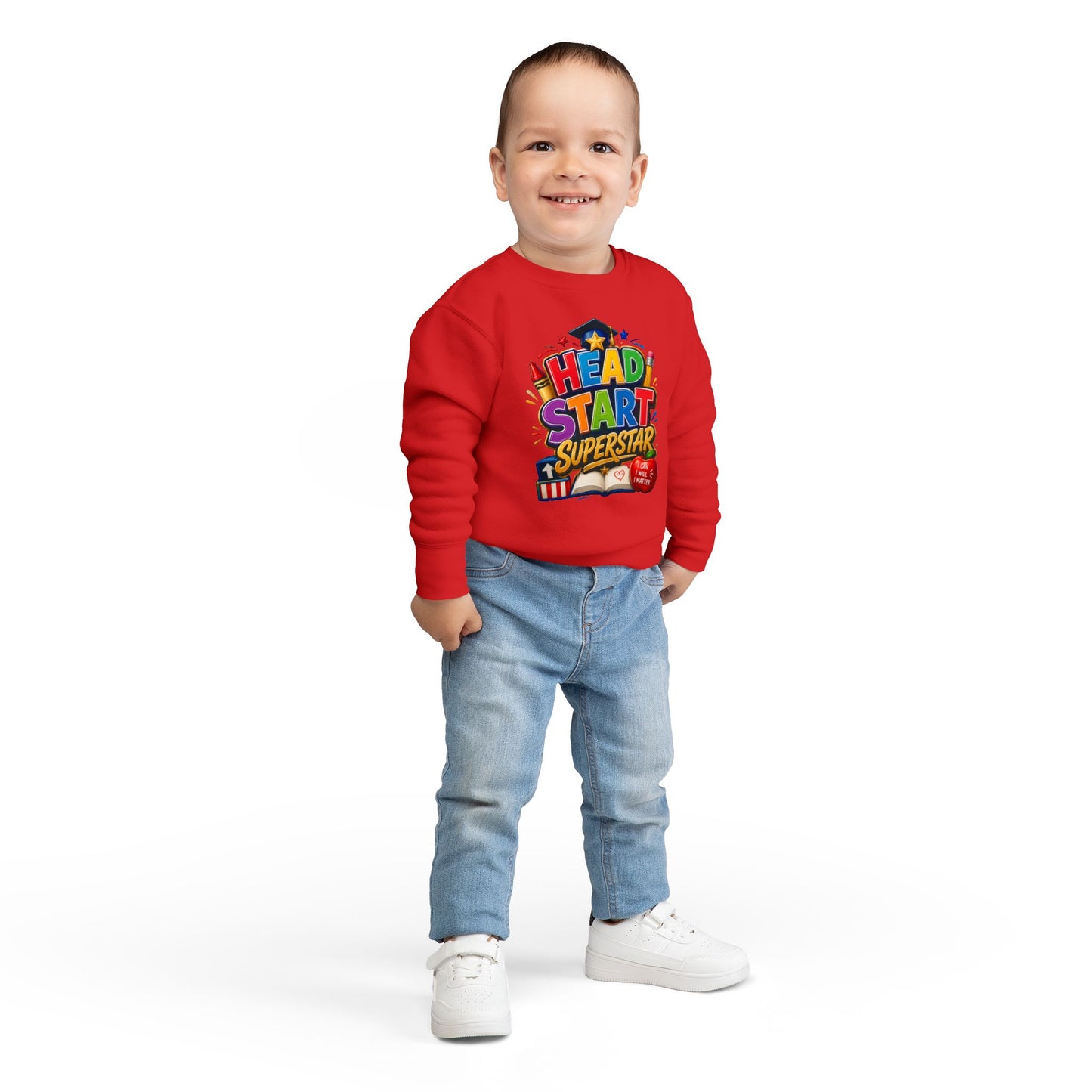 Head Start Superstar Toddler Sweatshirt — Colorful Preschool Graduation Gift