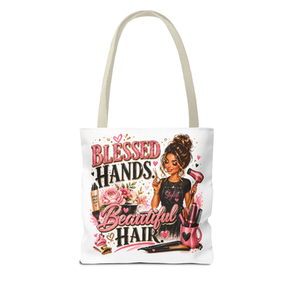 Blessed Hands Beautiful Hair Tote Bag — Hair Stylist Gift Tote
