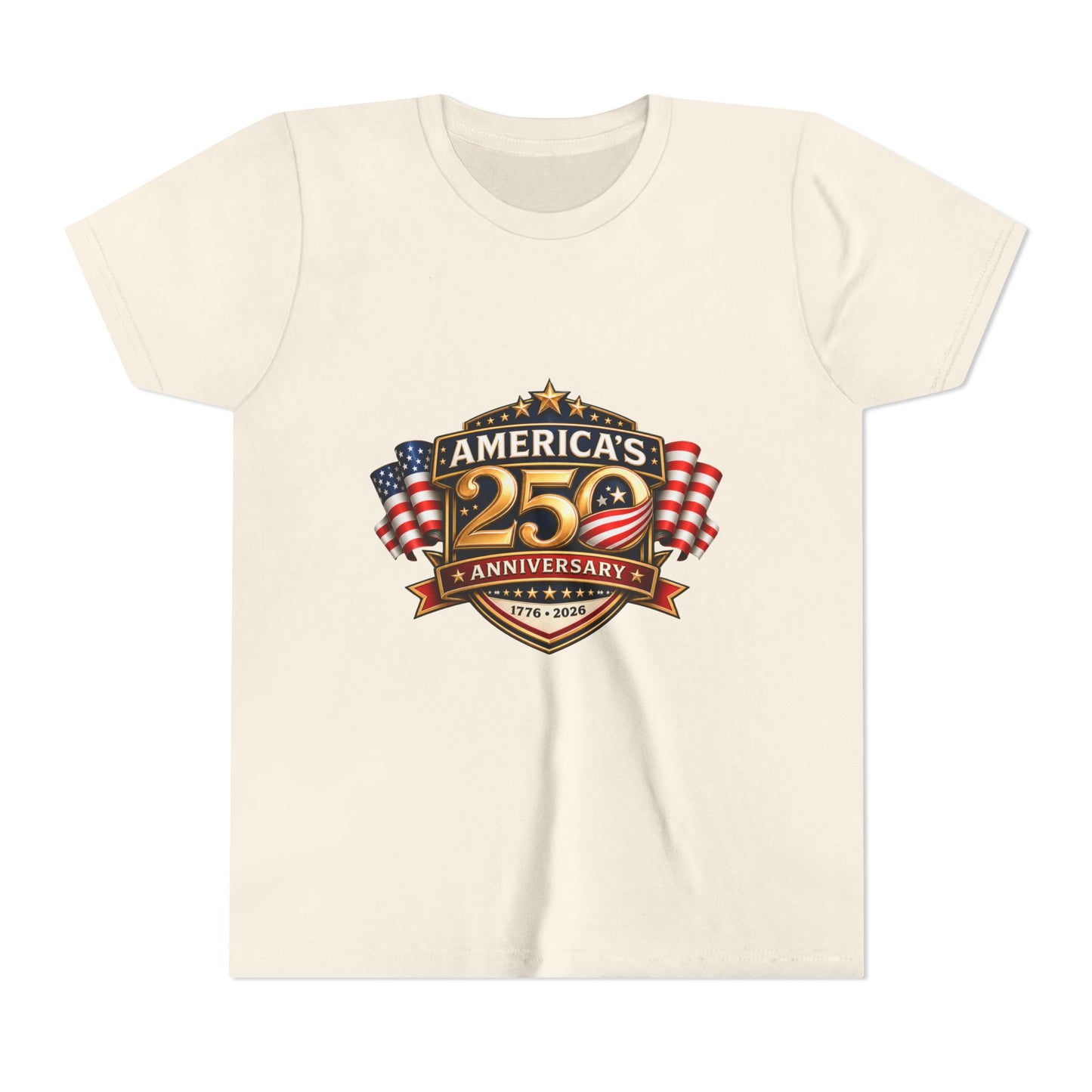 America's 250th Anniversary Youth Tee - Patriotic 1776–2026 Celebration Shirt