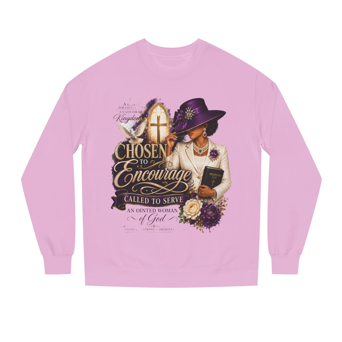 Christian Women's 'Chosen to Encourage' Sweatshirt – Faith-Based Encourager Design