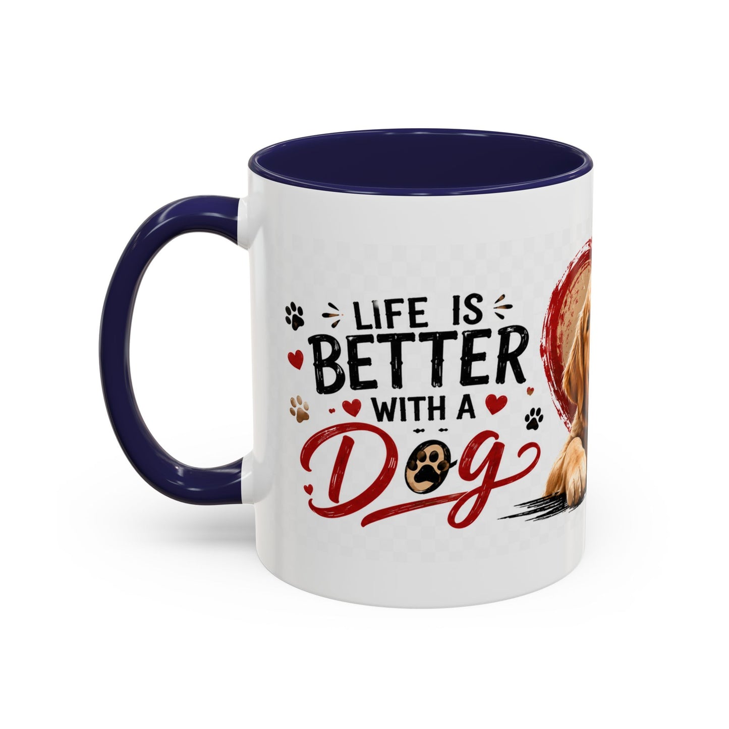 Pawsitive Vibes Coffee Mug - "Wag More, Worry Less" Dog Lover Accent Mug