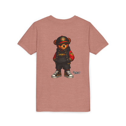 Kids Teddy Bear Streetwear Tee — 'Strength' Graphic Youth T-Shirt