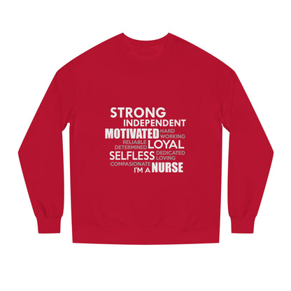 Nurse Word Cloud Sweatshirt — Strong Independent Motivated Loyal Selfless