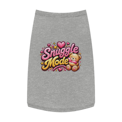 Snuggle Mode Pet Tank Top — Cute Teddy Heart Dog & Cat Shirt