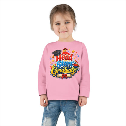 Toddler Long Sleeve Tee - "Head Start Graduate" Preschool Graduation Shirt