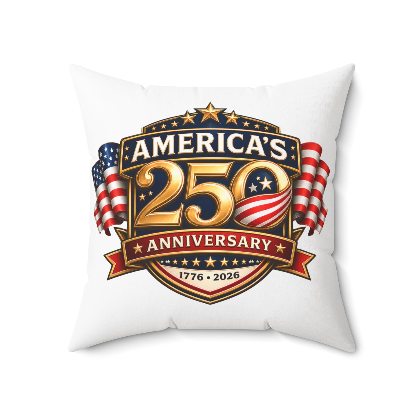 America's 250th Anniversary Throw Pillow — 1776-2026 Patriotic Decorative Cushion