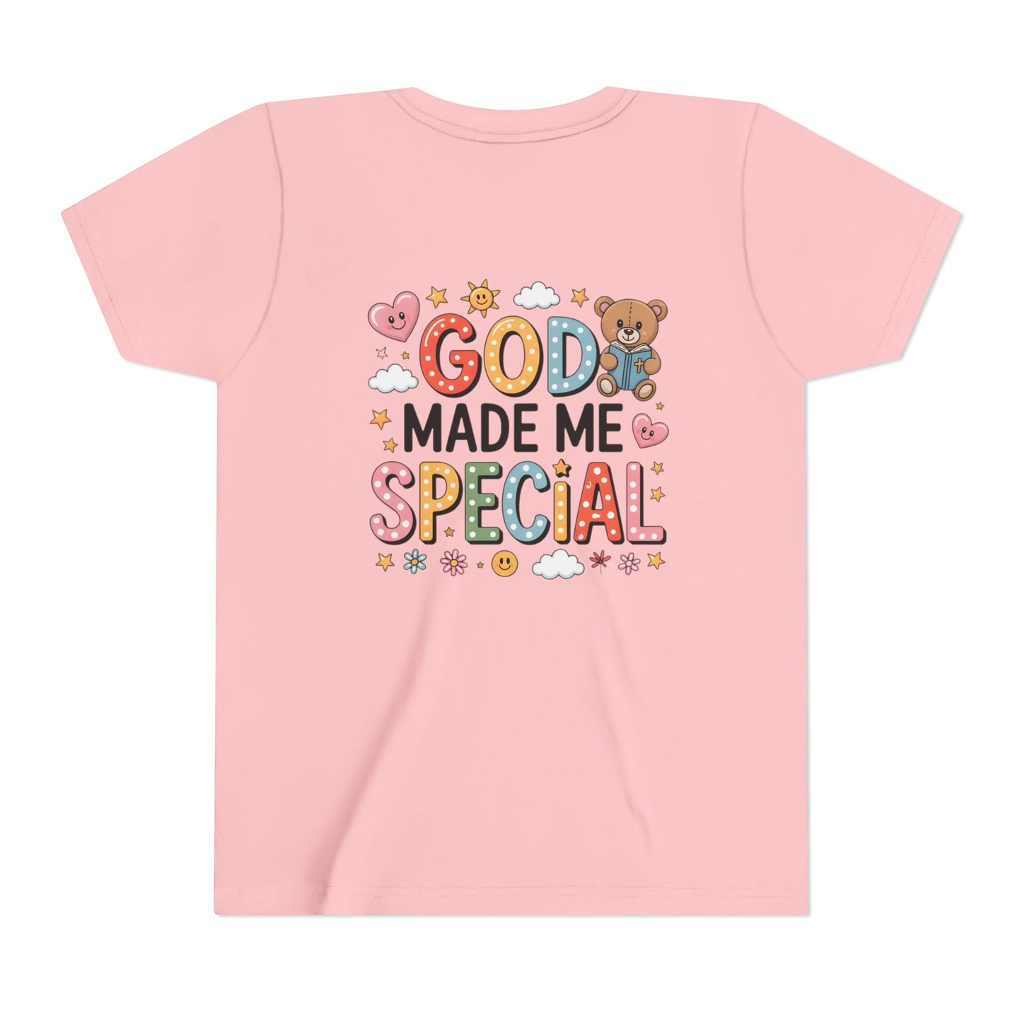 Youth Tee — "God Made Me Special" Cute Christian Kids T-Shirt