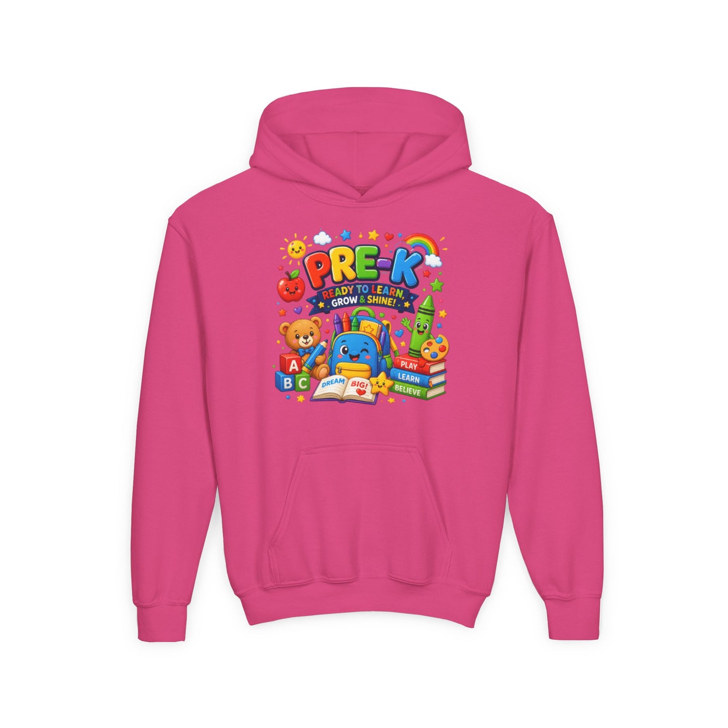 Pre-K Ready to Learn Youth Hoodie – Cute Back-to-School Preschool Sweatshirt