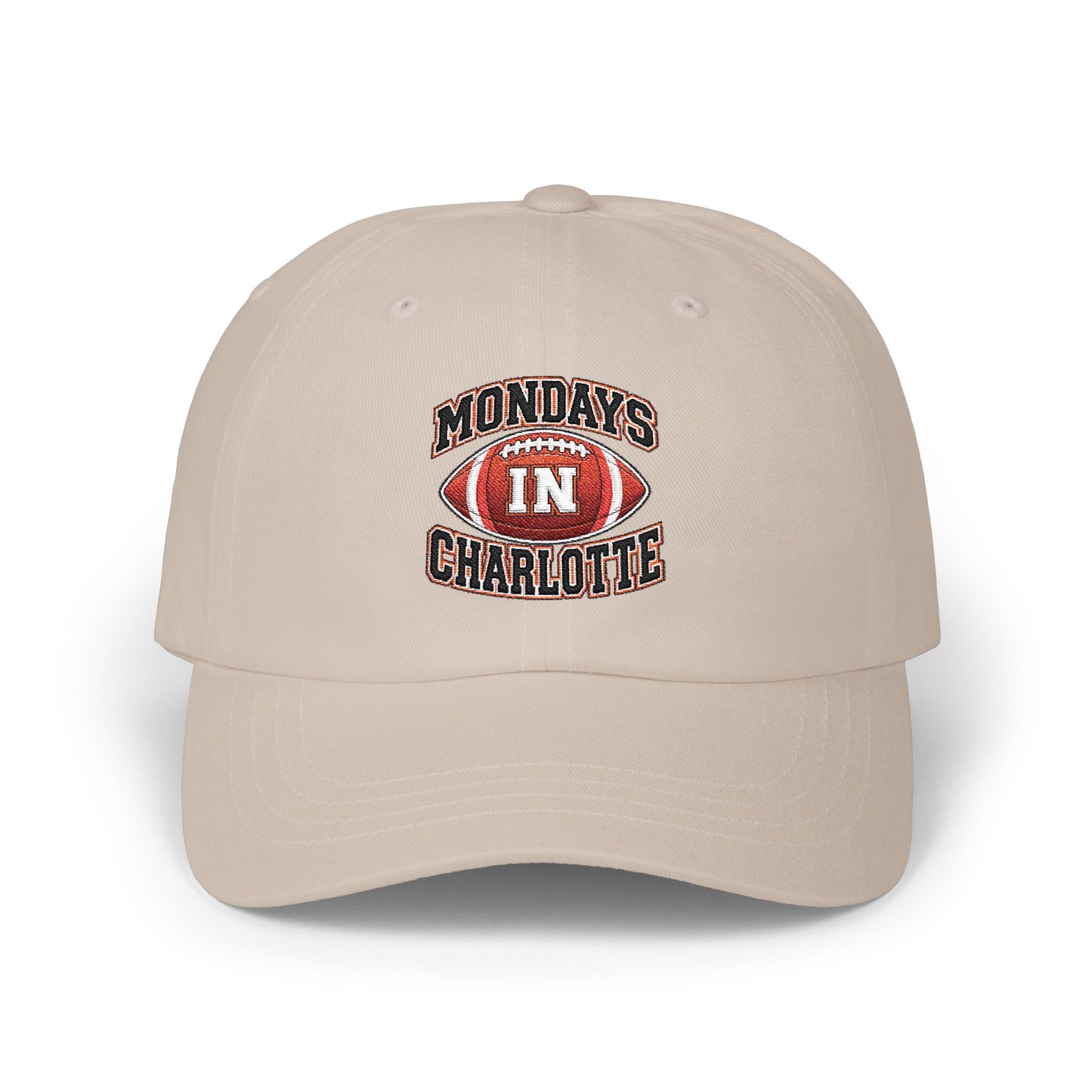 Dad Cap "Mondays in Charlotte" Football Embroidered Hat