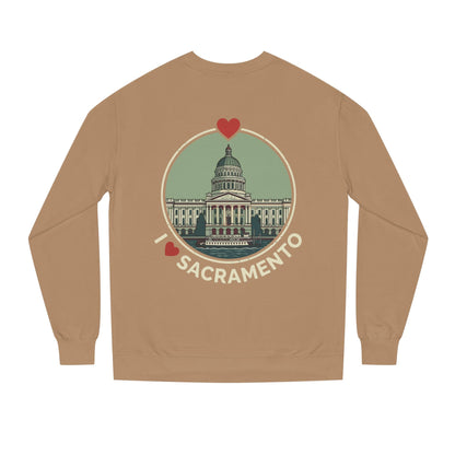 Sacramento Capitol Crewneck Sweatshirt — I Love Sacramento Vintage Graphic