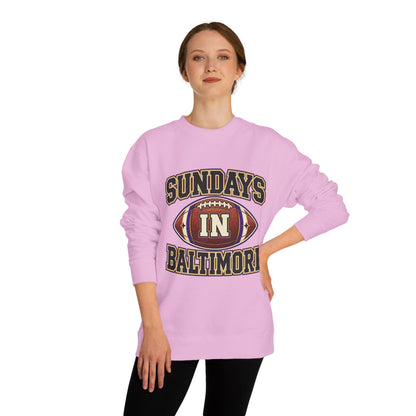 Sundays in Baltimore Football Sweatshirt — Game Day Crewneck for Ravens Fans