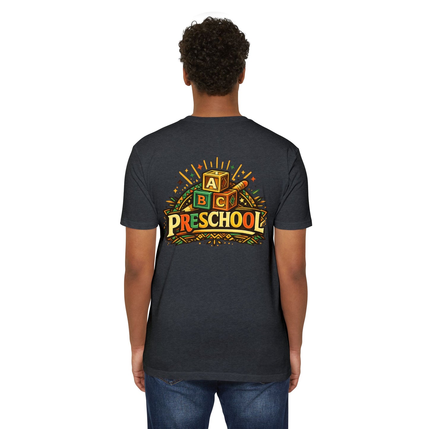 Preschool T-Shirt – Retro ABC Blocks Graphic Tee for Teachers & Kids
