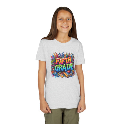 Fifth Grade Kid's Tee - Colorful School Supplies Back to School T-Shirt