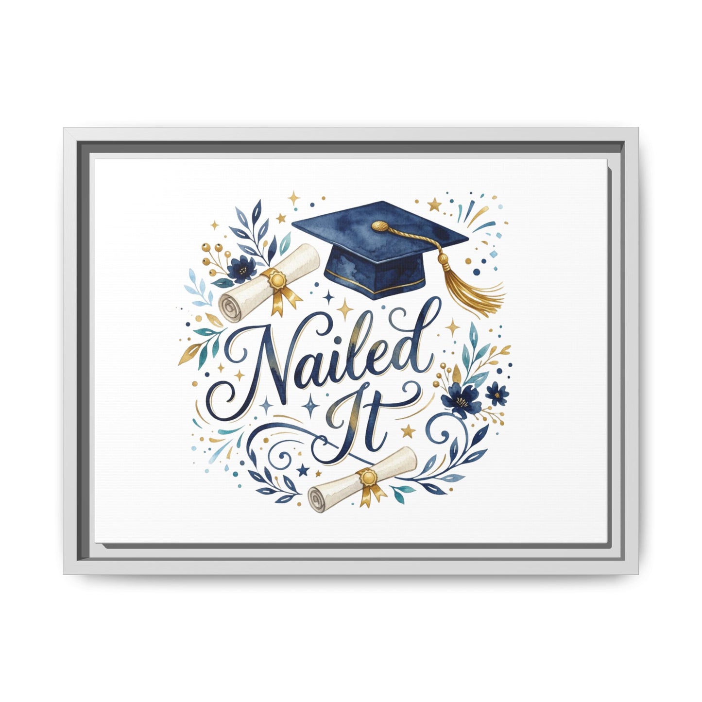 Nailed It Graduation Matte Canvas Print (Framed)