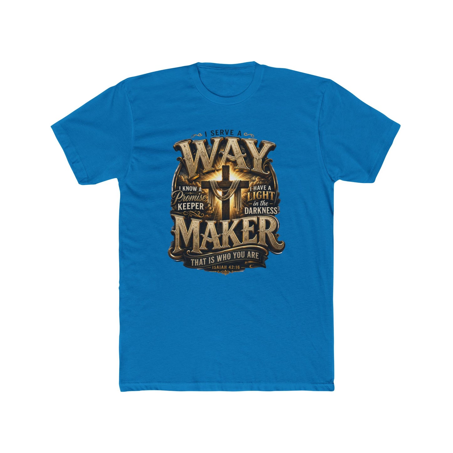 Waymaker T-Shirt — Christian Faith Graphic Tee with Cross and Inspirational Verse