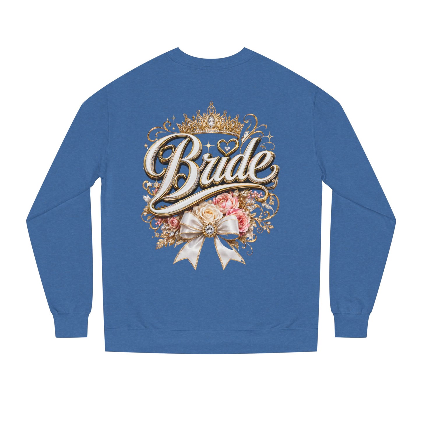 Bride Sweatshirt — Floral Crown Bridal Crewneck for Bachelorette & Wedding