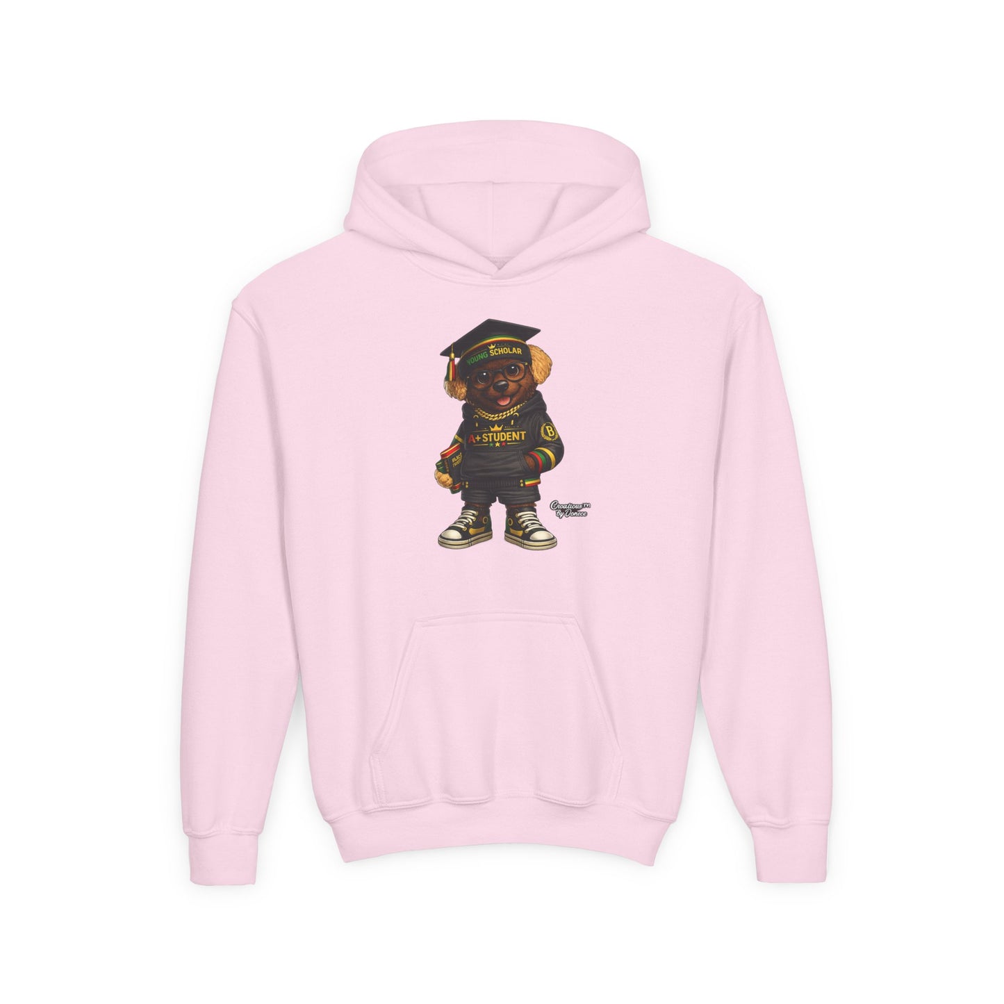 Youth Graduation Bear Hoodie – "Future Student" Cute Cap & Gown Sweatshirt