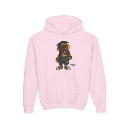 Youth Graduation Bear Hoodie – "Future Student" Cute Cap & Gown Sweatshirt