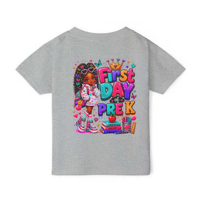 Toddler T-Shirt — "First Day of Pre-K" Colorful Back-to-School Graphic