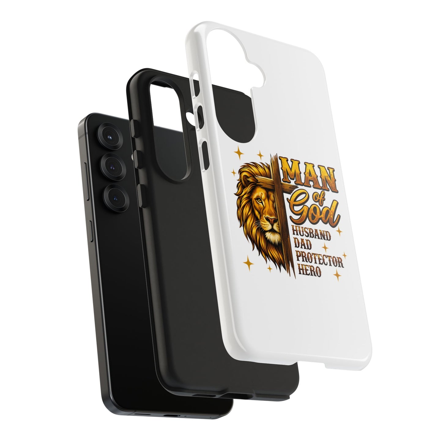 Man of God Lion Phone Case — ‘Man of God’ Christian Protector Dad Gift