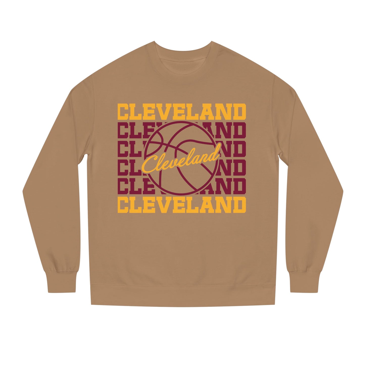 Cleveland Basketball Crewneck Sweatshirt – Retro Script Hoop Design