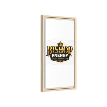 Framed Canvas Art - "Bishop Energy" Gold Crown Logo (Matte)