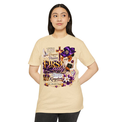 First Lady Christian T-Shirt – Faith, Prayer & Kingdom Woman Tee