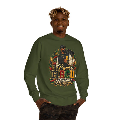 Proud HBCU Husband Sweatshirt — HBCU Pride Crewneck for Graduates & Families