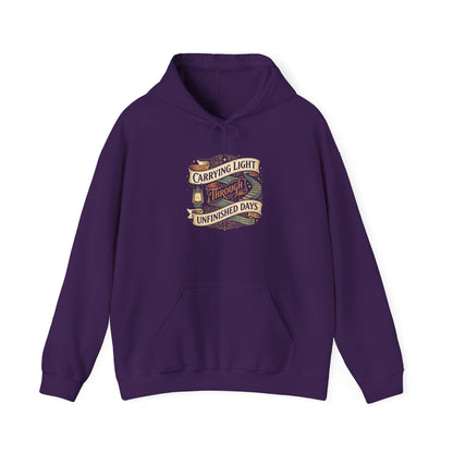 Carrying Light Through Unfinished Days  Hoodie