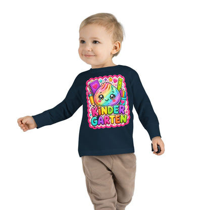 KinderGarten Cute Rainbow Character Toddler Long Sleeve Tee