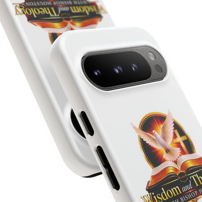 Wisdom and Theology Phone Case — Christian Dove & Cross Protective Tough Case