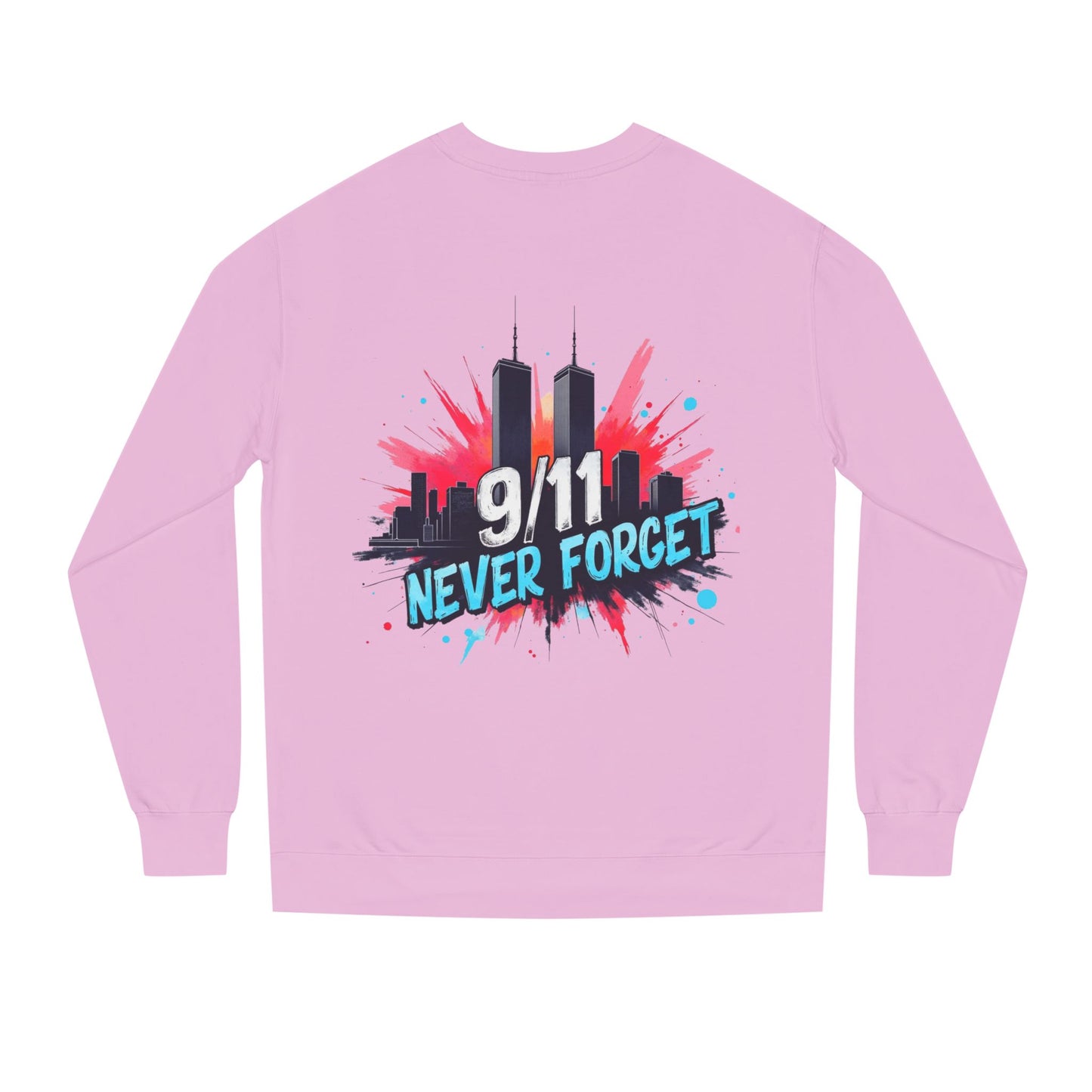 9/11 Never Forget Sweatshirt - Tribute Crewneck with Twin Towers Graphic