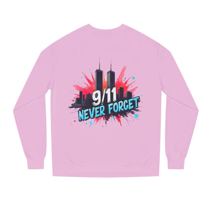 9/11 Never Forget Sweatshirt - Tribute Crewneck with Twin Towers Graphic